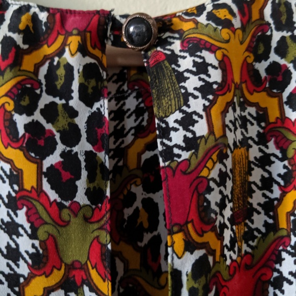 ALYSSA CARR Vintage Leopard Houndstooth Blouse - Picture 7 of 7
